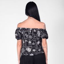 Blusa Ciganinha Boho Bandana