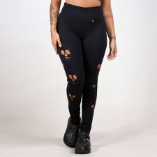 Calça Legging Recorte Caveirinhas