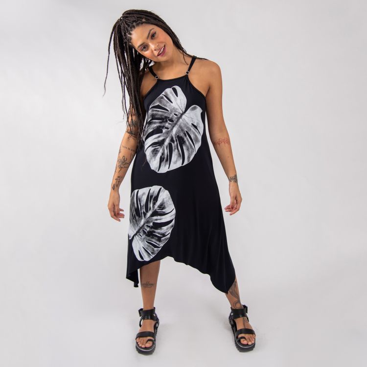 Vestido Costelas Assimétrico