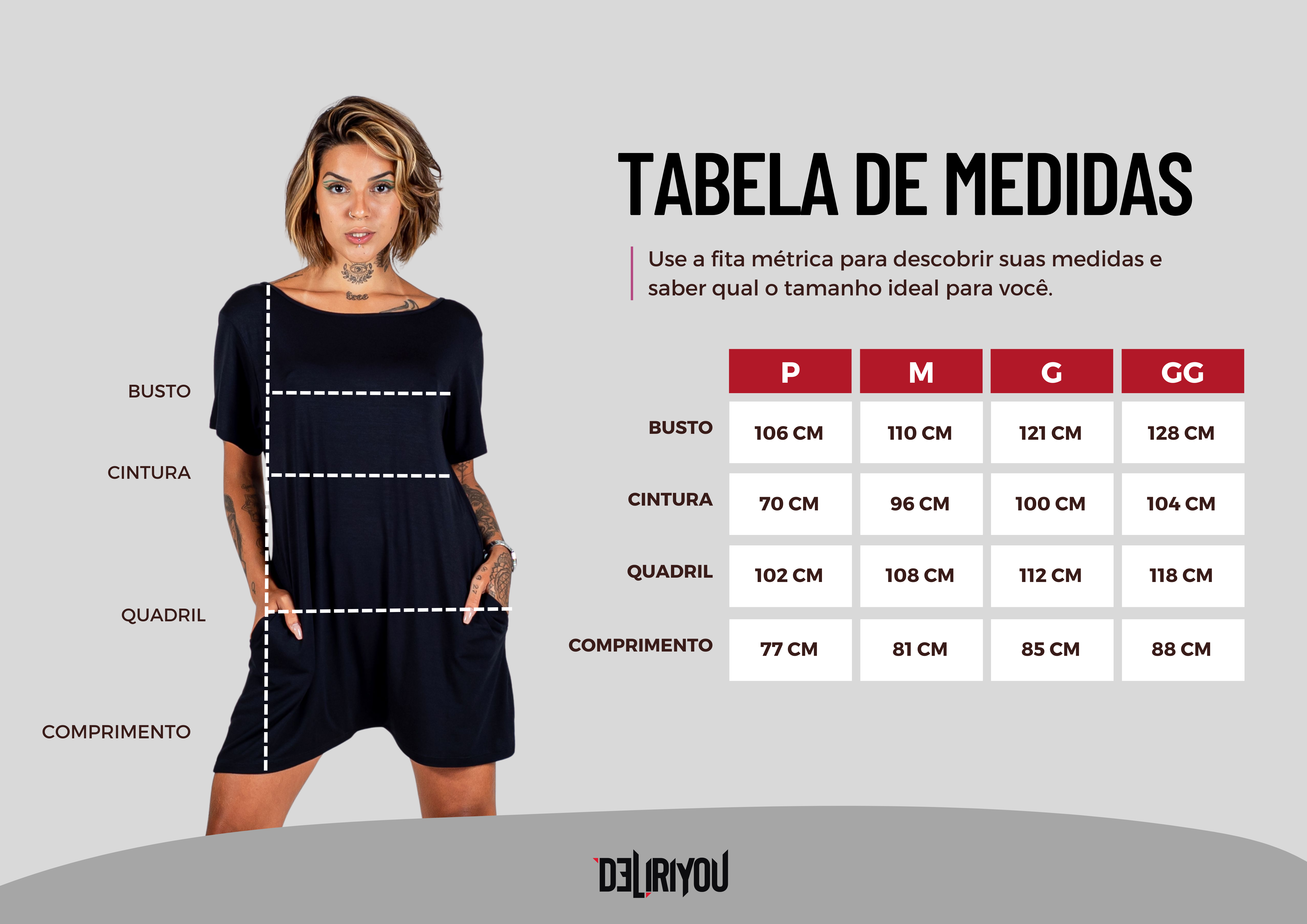 Tabela de medidas