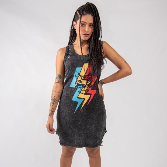 Vestido Lightning Cat Estonado