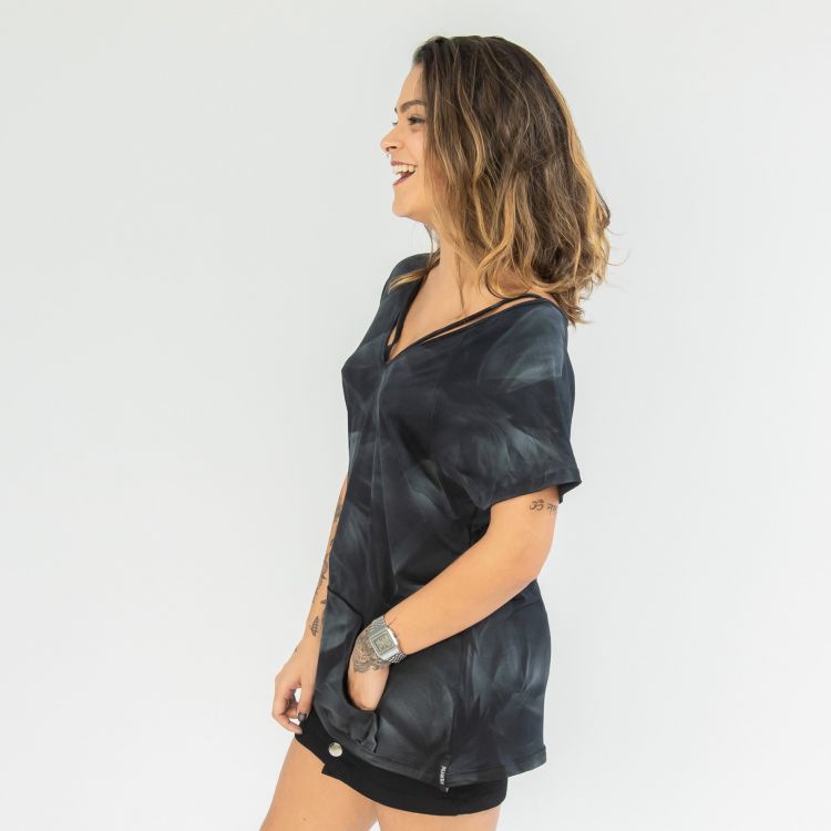 Blusa Max Tie Dye Black