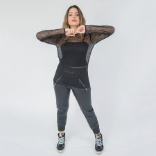 Blusa Duo Tela Manga Longa