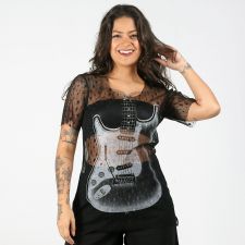 Blusa Guitarra Tule