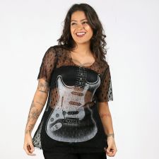 Blusa Guitarra Tule
