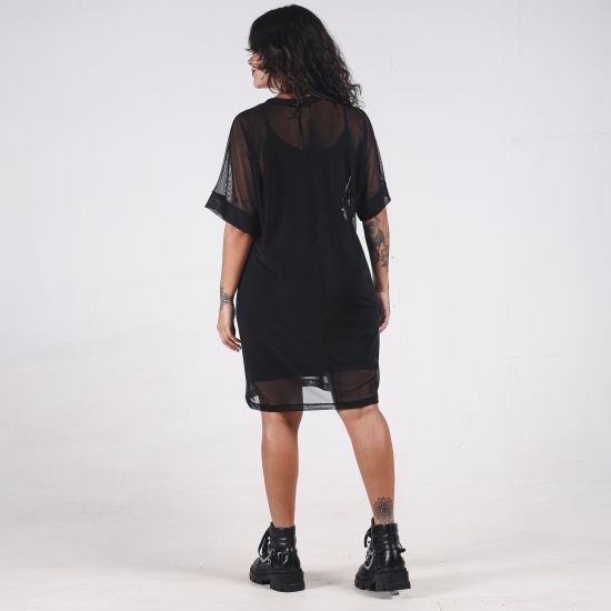 Vestido Duo Tule Total Black