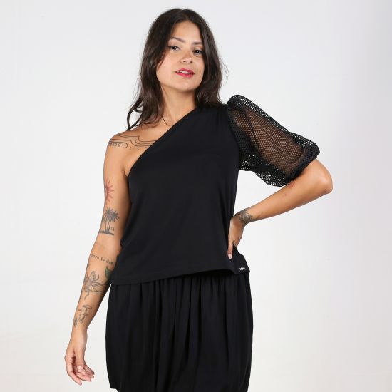 Blusa Ombro Único Tela