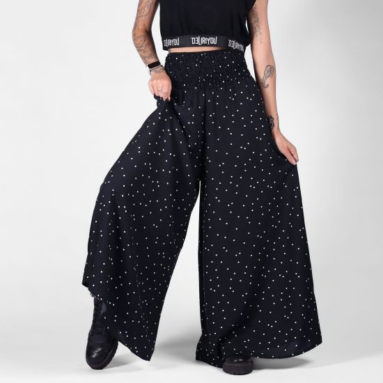 Calça Pantalona Estampa Polka Dots