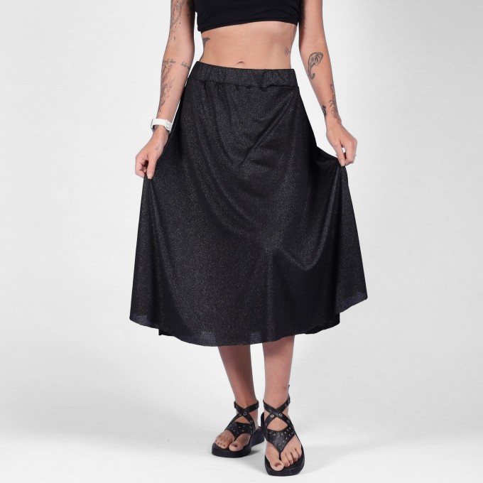 Saia Midi Evasê Shine