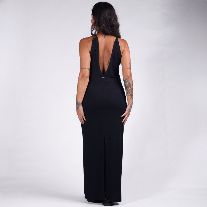 Vestido Rib Deep Back