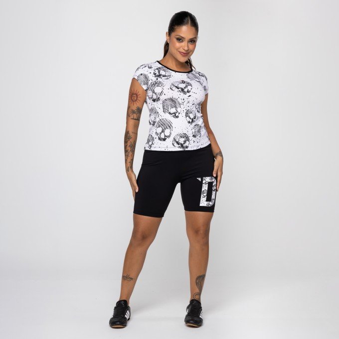 Blusa Baby Look Skull