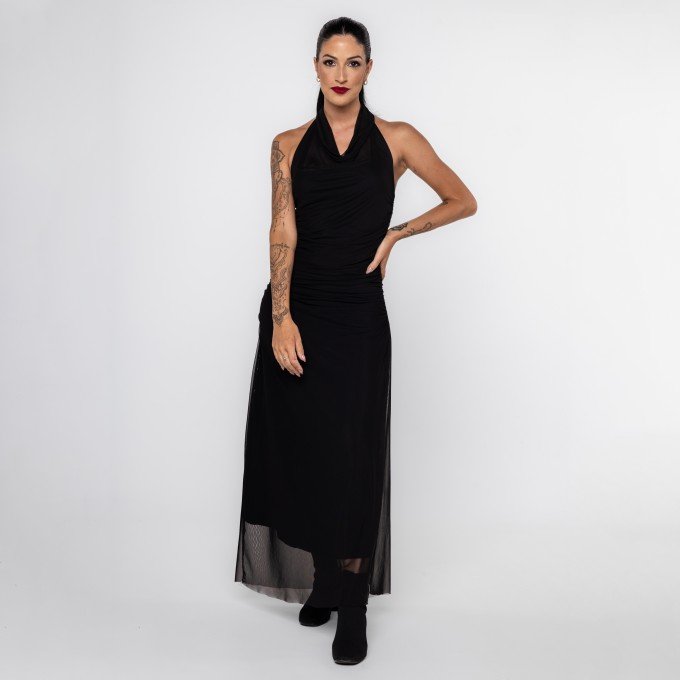Vestido Tule Frente Única