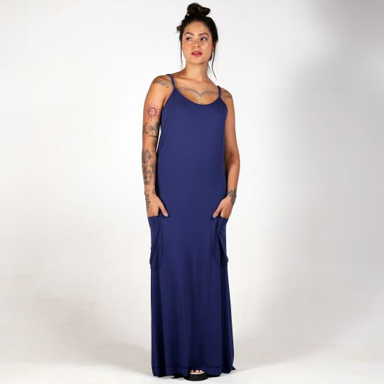Vestido Azul Longo